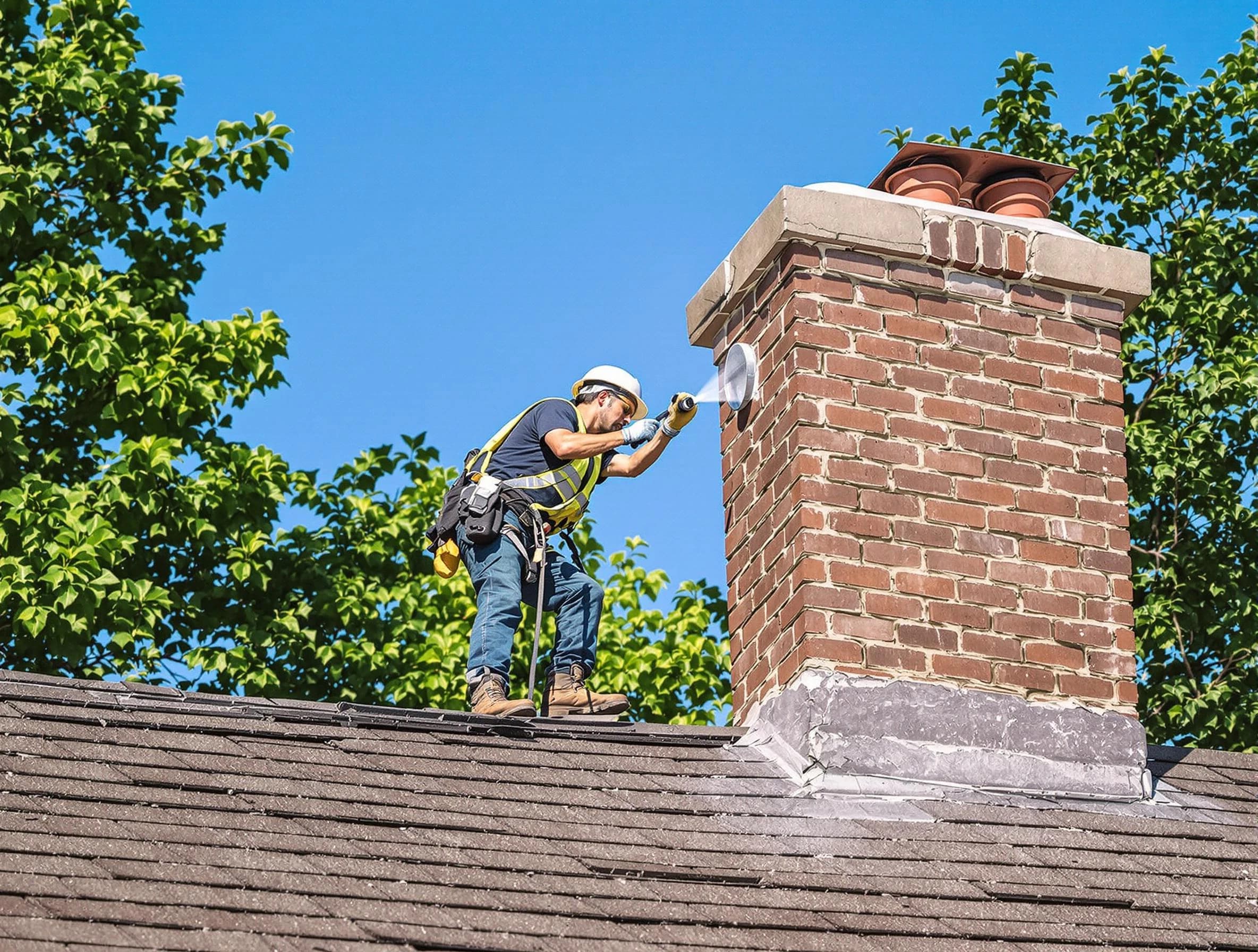 Adams Chimney Sweep performing an inspection with advanced tools in Adams, PA