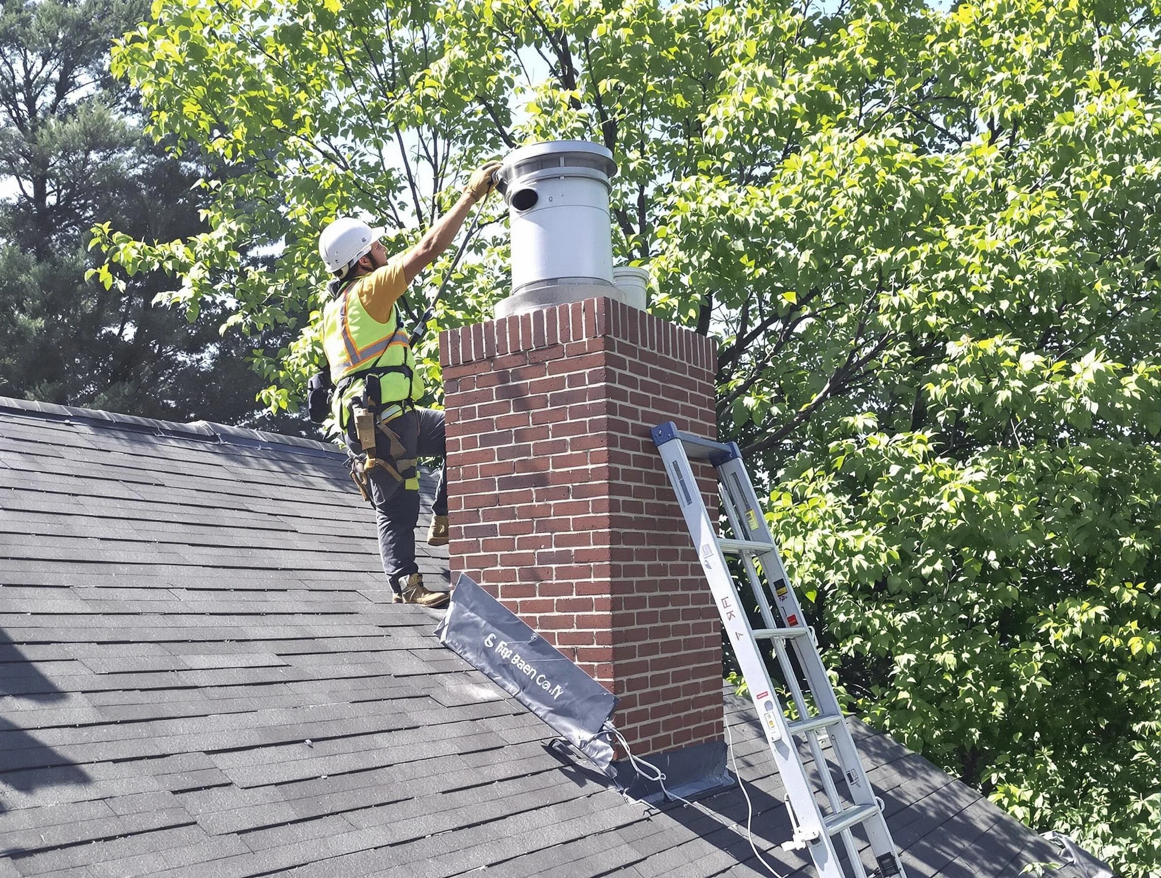 Chimney liner inspection by Adams Chimney Sweep in Adams, PA