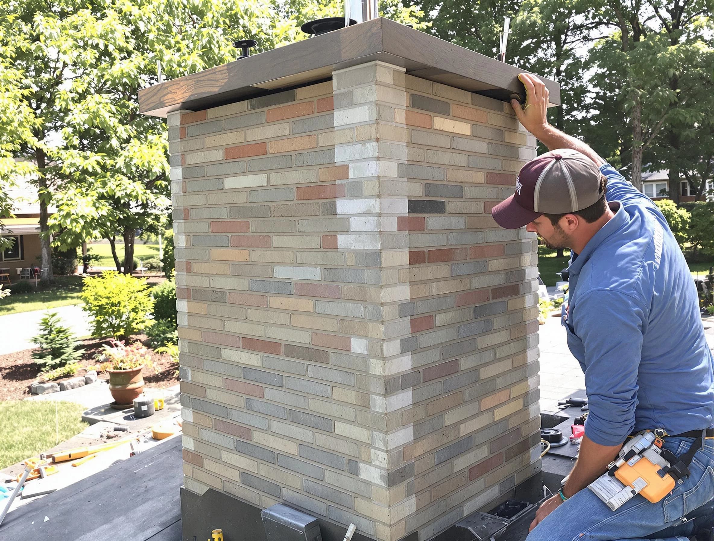 Adams Chimney Sweep completing a modern chimney remodel in Adams, PA