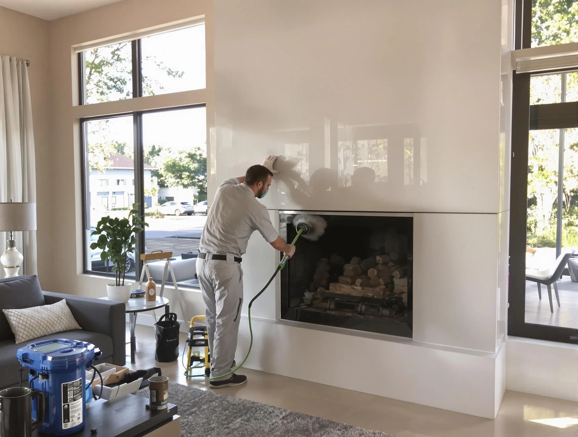 Adams Chimney Sweep performing thorough soot removal in Adams, PA