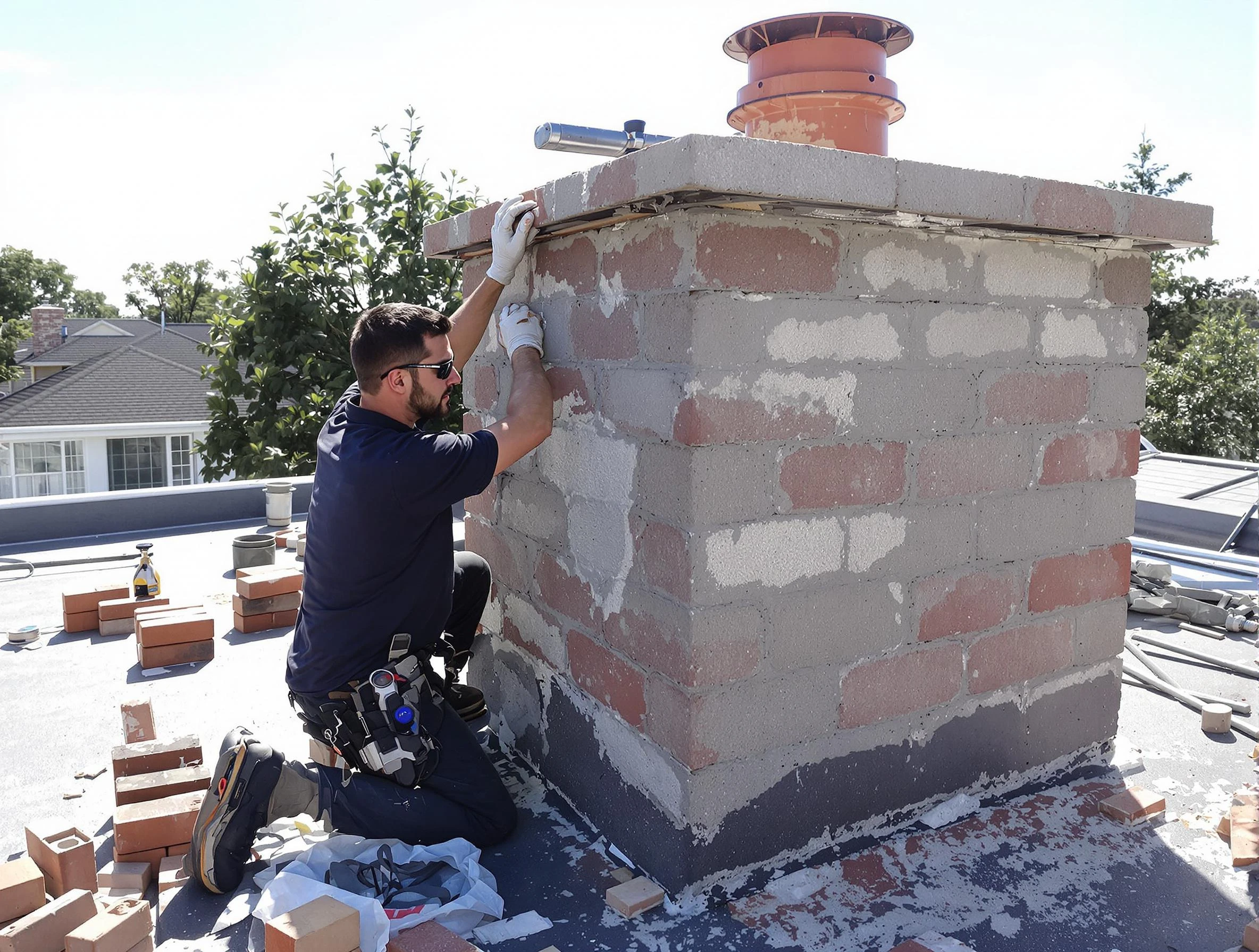 Advanced chimney repair process by Adams Chimney Sweep in Adams, PA