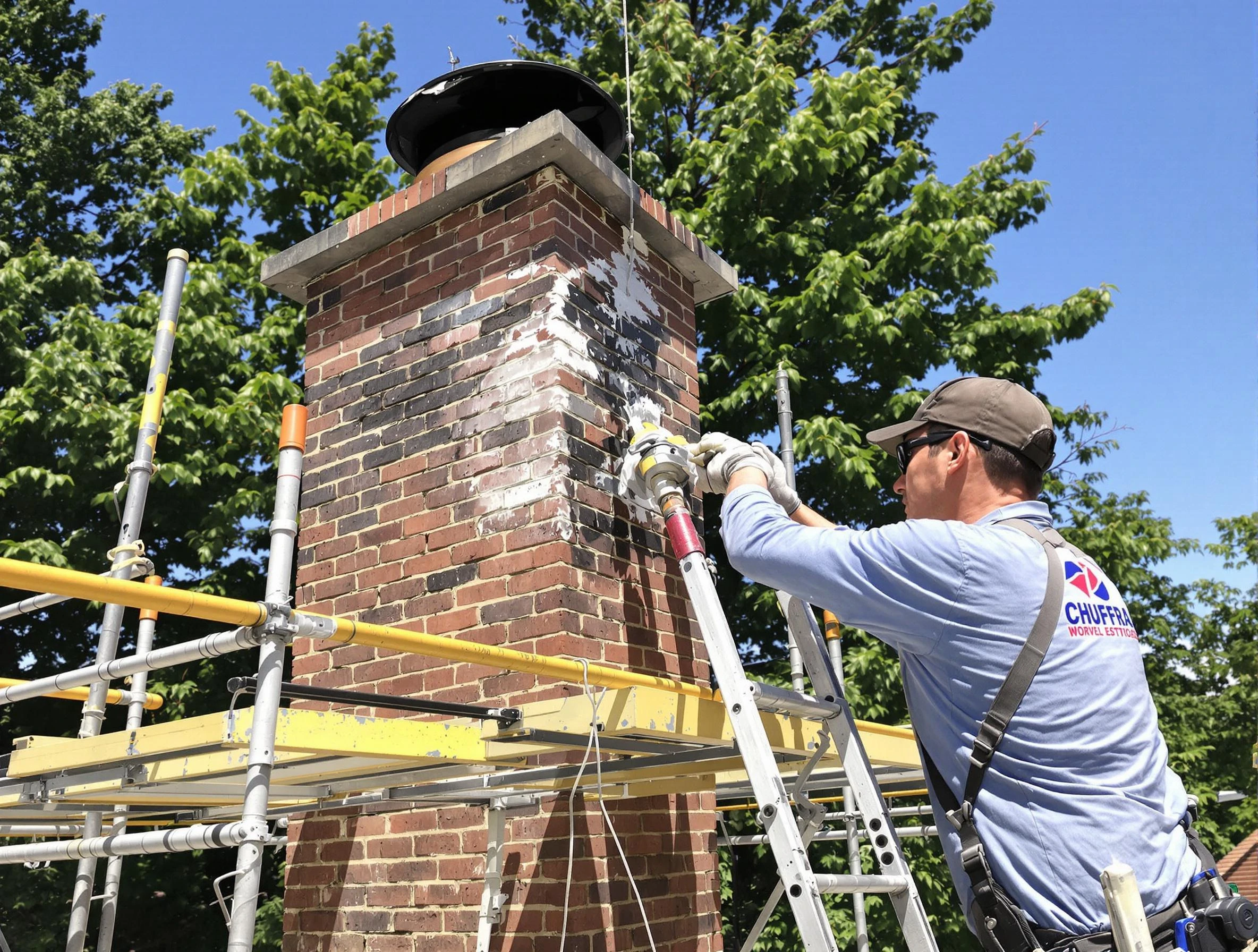 Structural chimney repair by Adams Chimney Sweep in Adams, PA