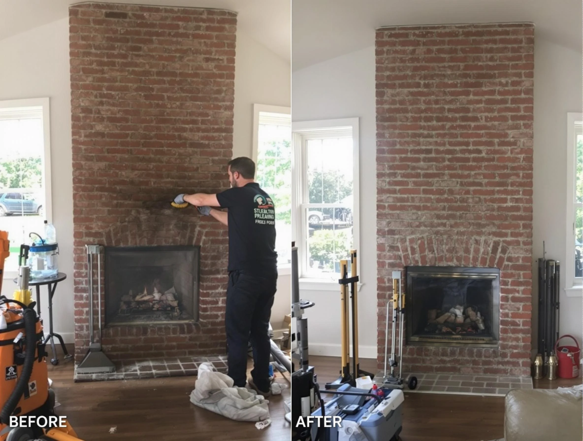 Finished chimney sweeping service by Adams Chimney Sweep in Adams, PA